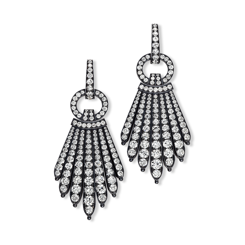 Earrings inspired by an eight pointed star medal