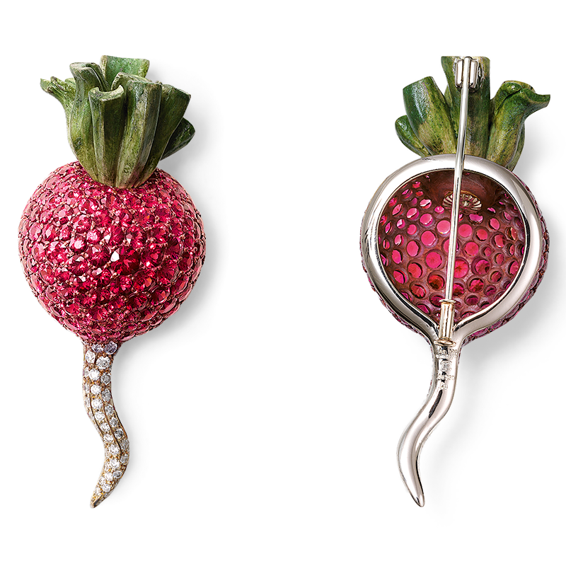 radish brooch