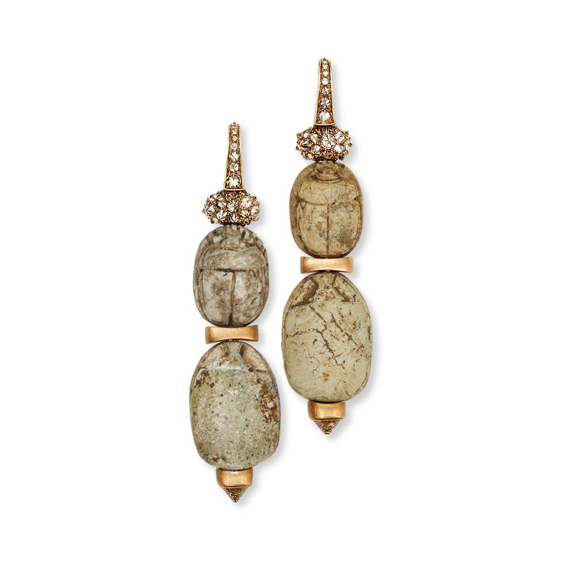 Hemmerle scarab earrings
